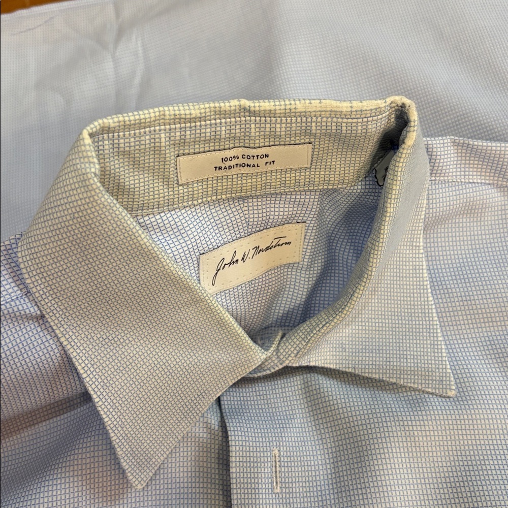 John W Nordstrom Light Blue Men's Shirt Size 16–33 - Picture 7 of 10